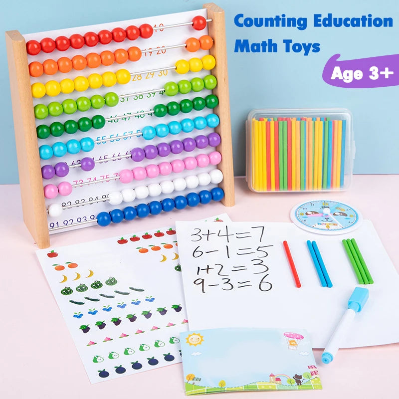 Wooden Abacus Educational Math Toy &ndash; Montessori Learning
