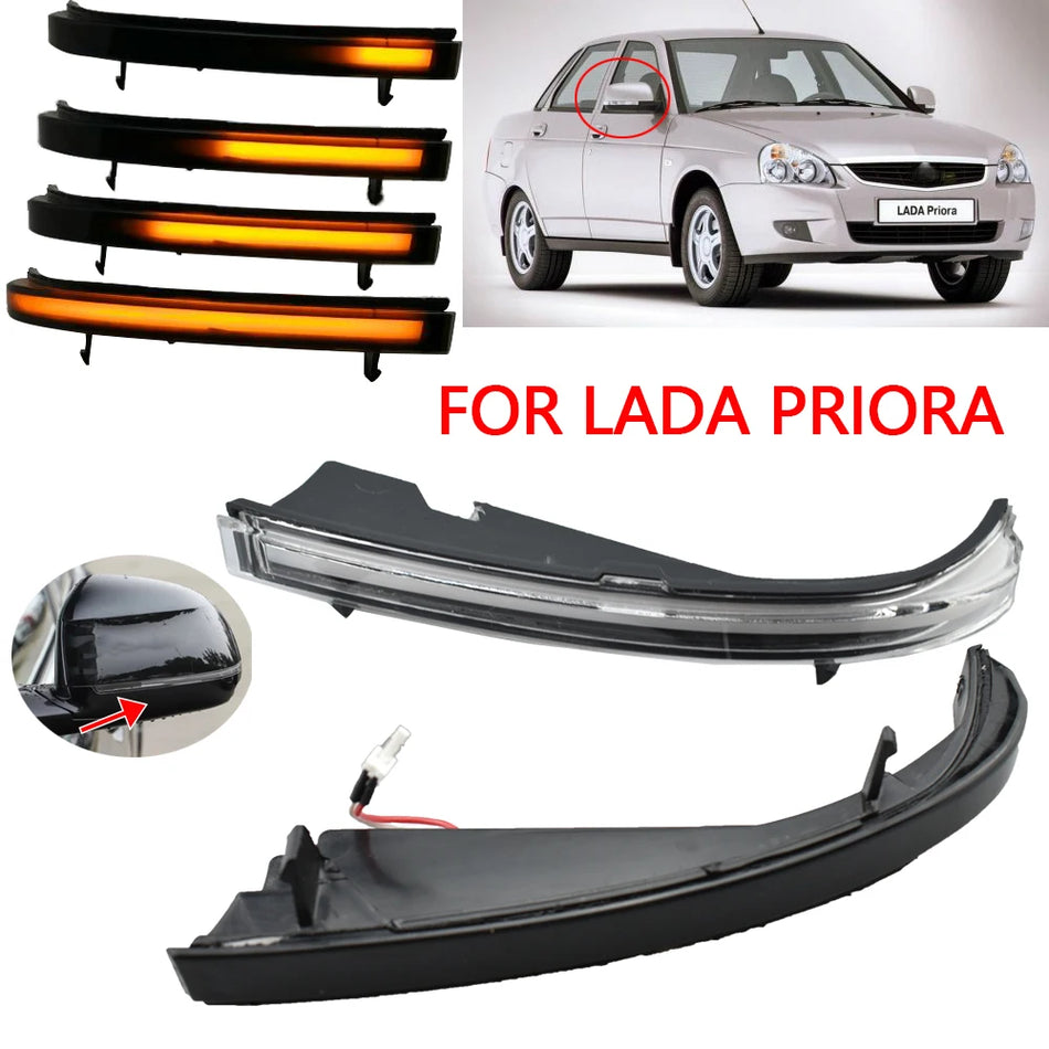 LED světlo směrového signálu pro boční zrcátko pro Lada Priora 2007-2018, 2110-2112