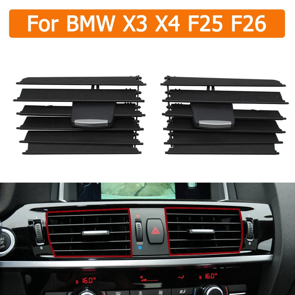 Front Center Air Vent Grille Clip Repair Kit For BMW X3 F25 X4 F26 PC ABS 2011 To 2017 2013 To 2018