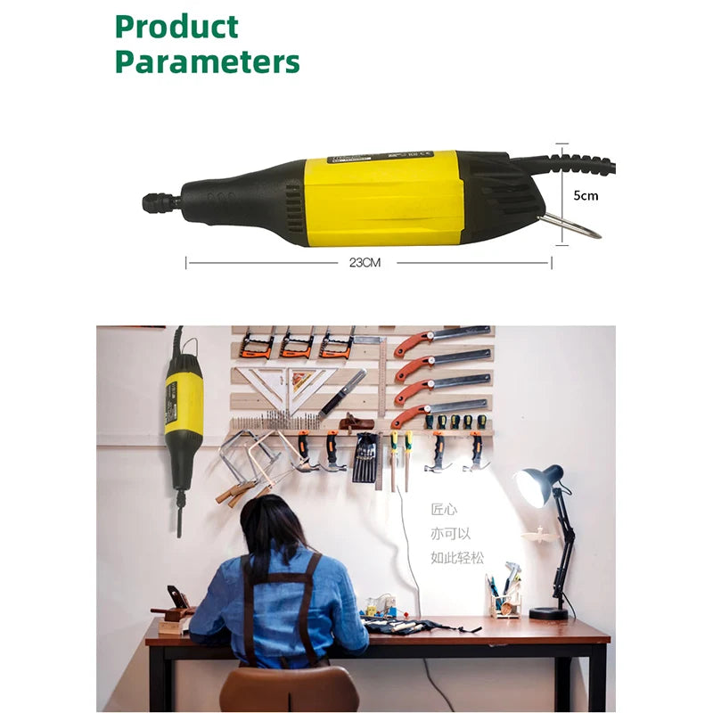 Electric Wood Carving Chisel - 50W High-Speed Tool