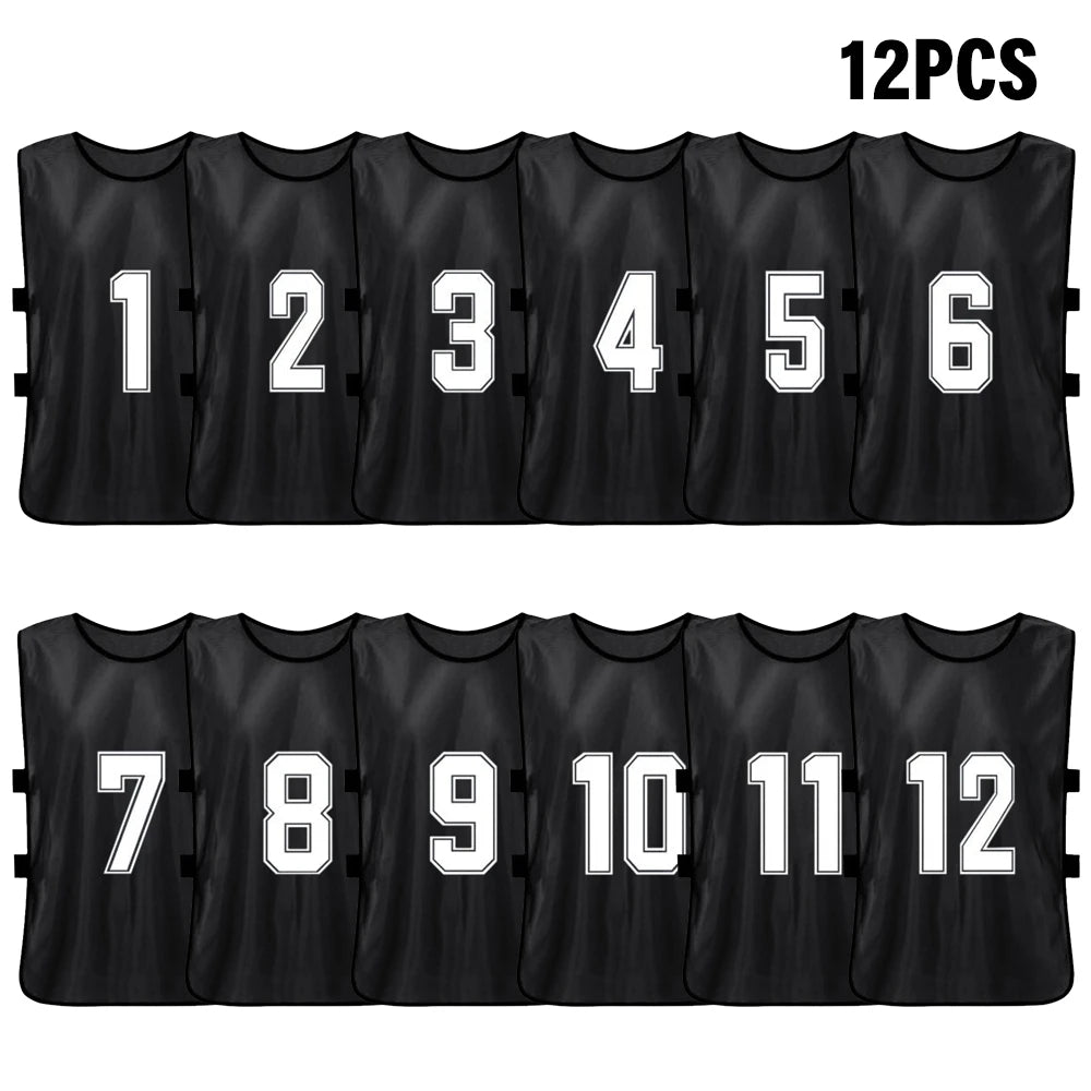6/12 PCS Adults Soccer Pinnies &ndash; Quick Drying Fabric