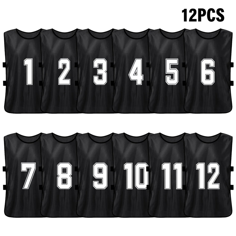 6/12 PCS Adults Soccer Pinnies &ndash; Quick Drying Fabric