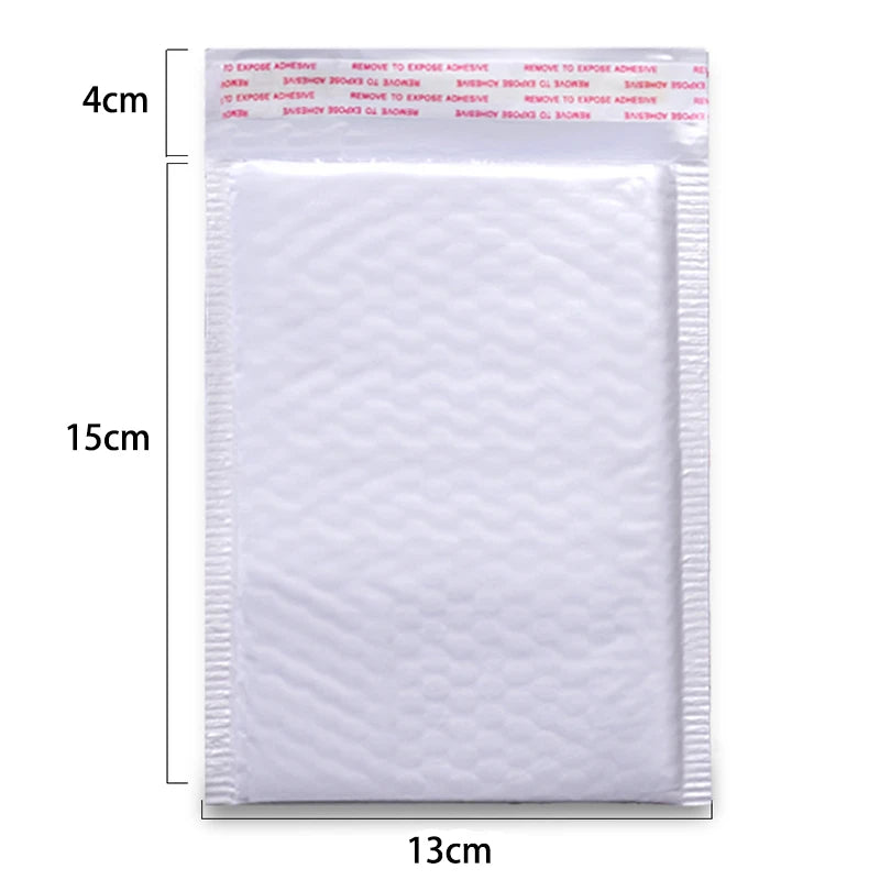 White Poly Bubble Mailers - Pack of 50 Envelopes 13x15