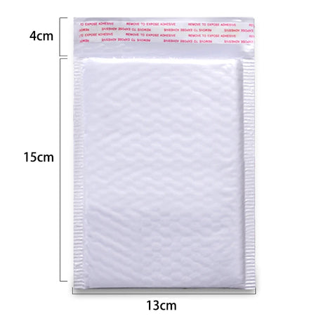 White Poly Bubble Mailers - Pack of 50 Envelopes 13x15