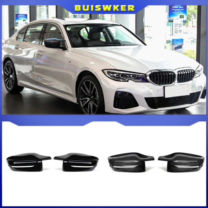 Coperture Specchietti Nere Lucide BMW Stile M4 Per G30 G38 G20 G21