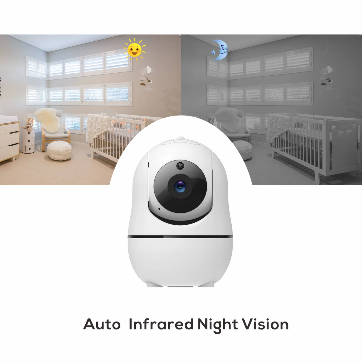 5&quot; Video Baby Monitor with Dual Cameras, Night Vision &amp; 1000ft Range