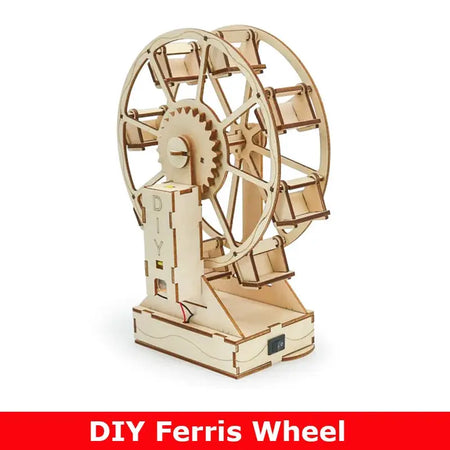Creative Electric Ferris Wheel DIY Science Set Wooden Puzzle Craft Technology Educational Toys for Children Gift Idea by InterCyprus Trading Ltd
