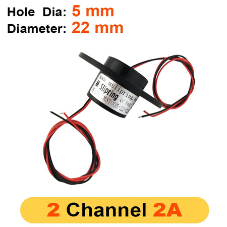2A Hollow Shaft Slip Ring Rotation Connector - Multi Channel 2 Channel