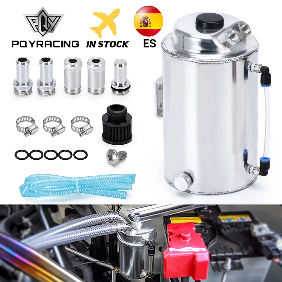 PQY TK01 2L Aluminum Oil Catch Can with Breather Filter