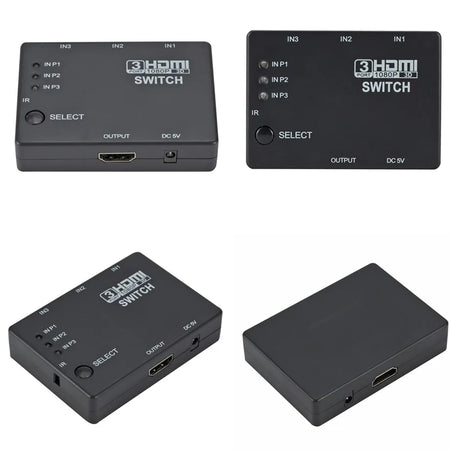 GRWIBEOU 4K 3x1 HDMI Switcher Adapter for Gaming and Multimedia
