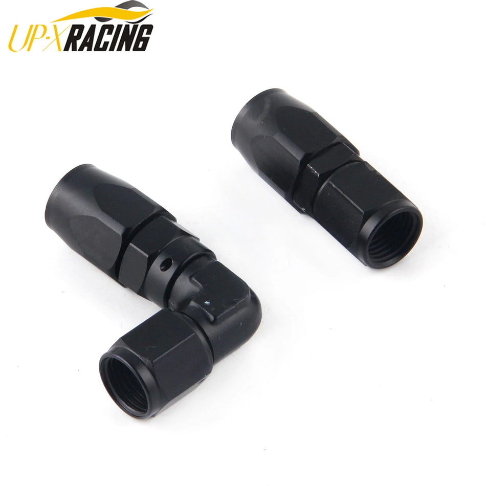 Straight 90 Degree Aluminum AN4 Swivel Hose End Fitting for Fuel Line