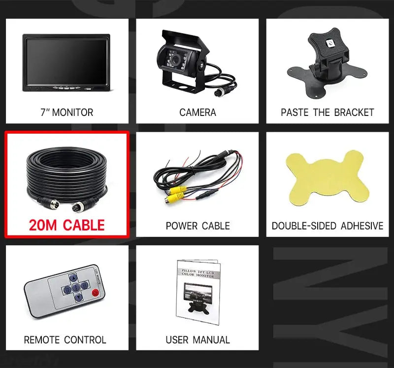 Ir Led Backup Camera With 7 Inch Lcd Monitor For Trucks by InterCyprus Trading Ltd