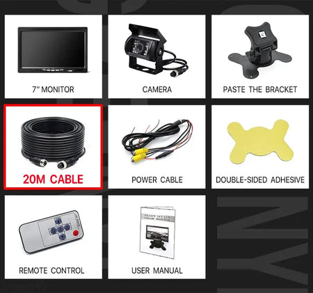Ir Led Backup Camera With 7 Inch Lcd Monitor For Trucks by InterCyprus Trading Ltd