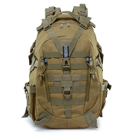 Tactical Camping Backpack Molle Rucksack &ndash; Heavy Duty Nylon Khaki / 30 - 40L