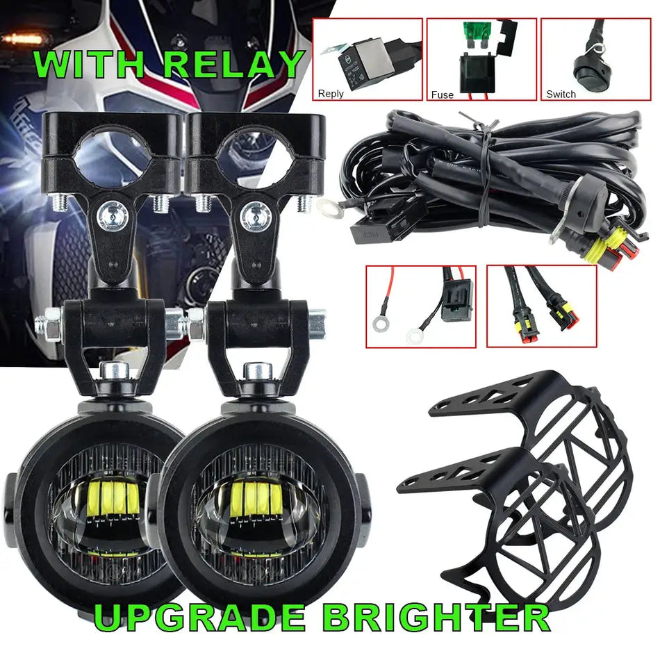 Upgrade Brighter Lamp For BMW R1200GS F800GS F700GS F650 K1600 Motorcycle fog light Auxiliary Lights 40W 6000K by InterCyprus Trading Ltd