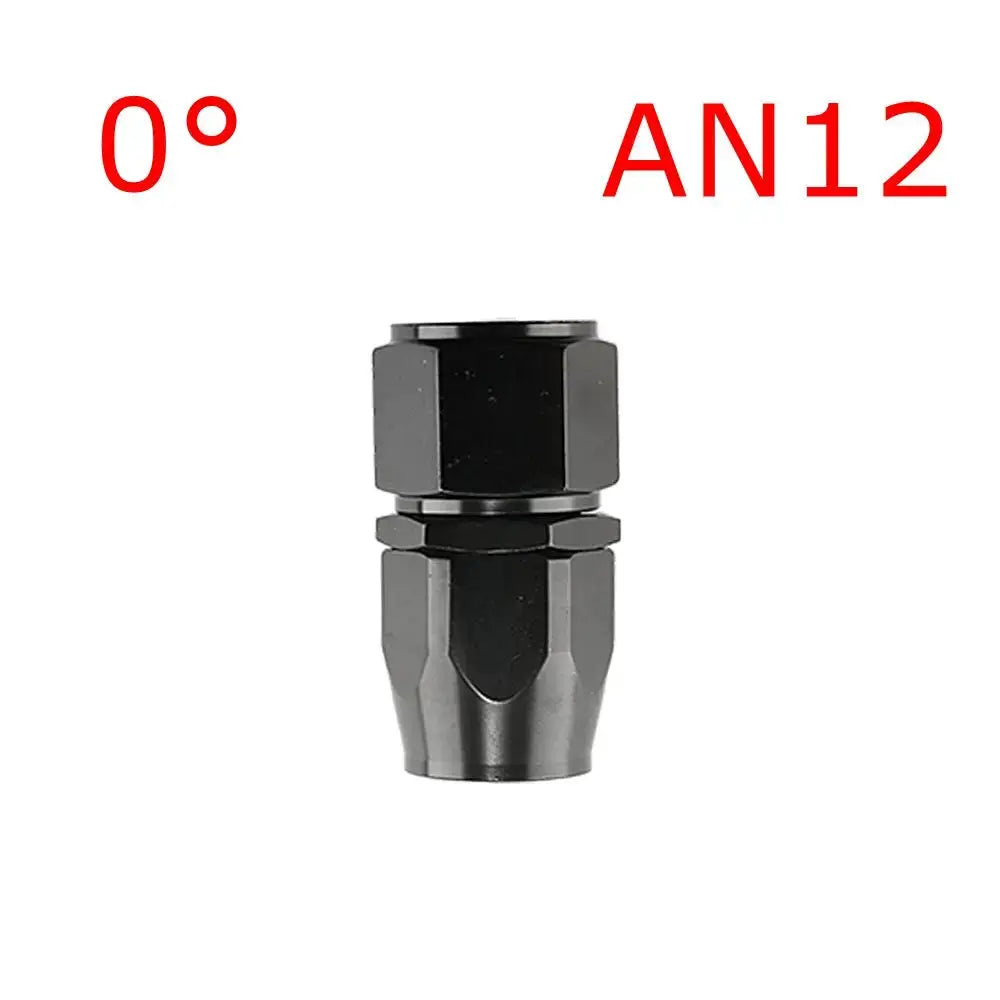 1 Piece AN4/6/810/12 Straight 0°/45°/90°/180° Degree Aluminum Swivel Hose End Fitting Adapter Oil Fuel Line NPT PLUG Black by InterCyprus Trading Ltd