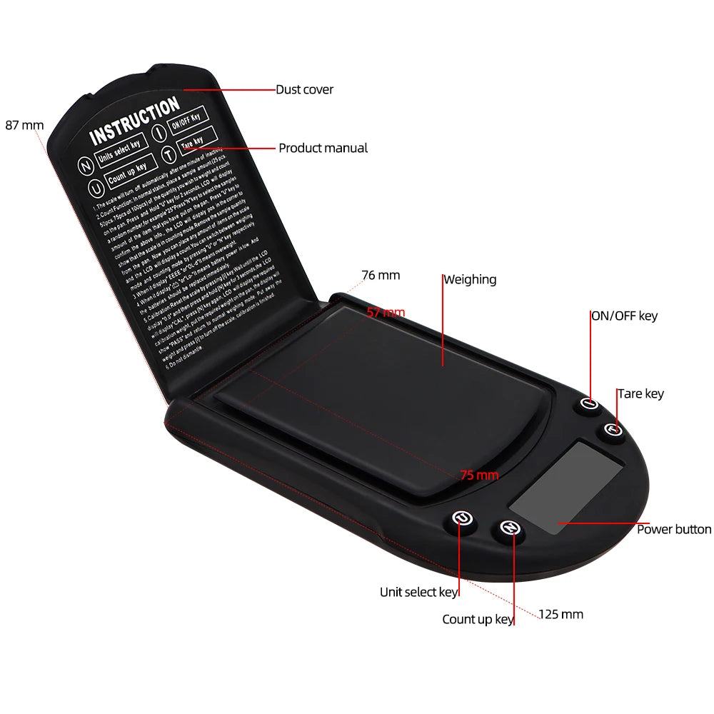200g 0.01g Digital Pocket Scale - Ultra Accurate Weighing