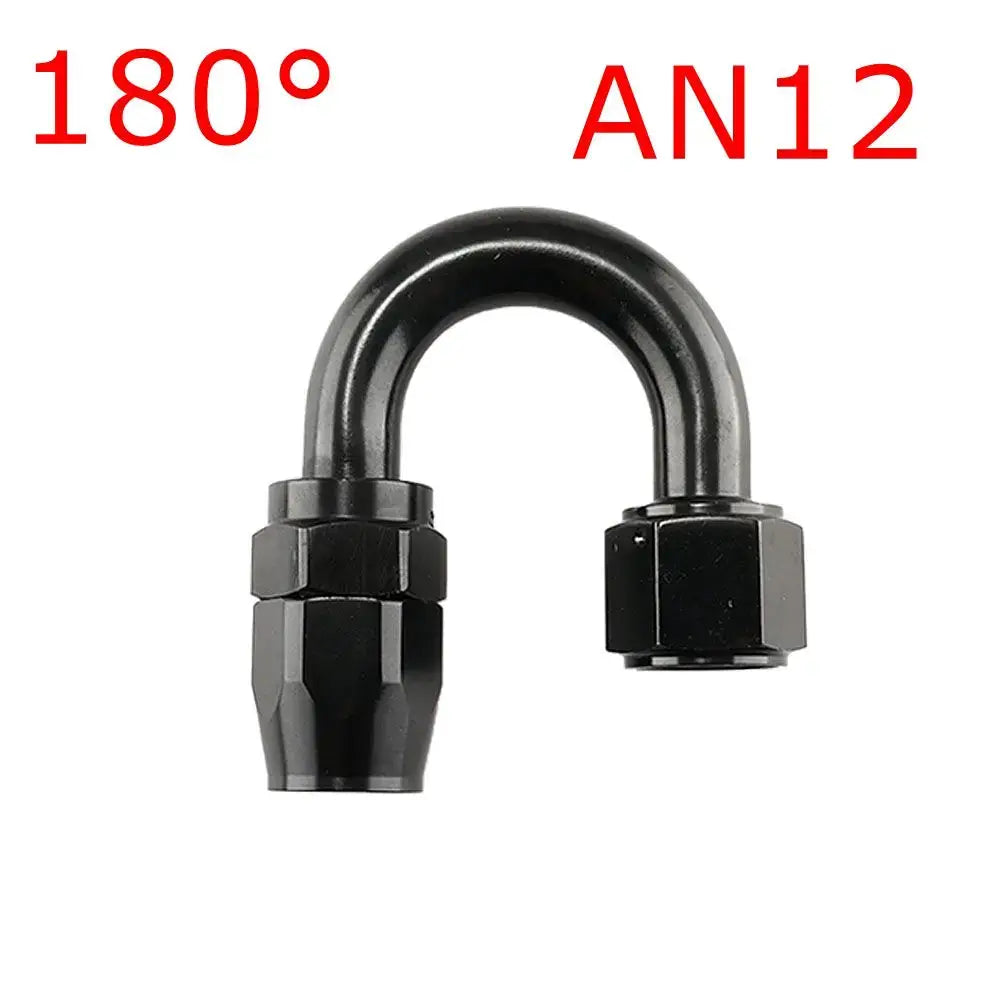 1 Piece AN4/6/810/12 Straight 0°/45°/90°/180° Degree Aluminum Swivel Hose End Fitting Adapter Oil Fuel Line NPT PLUG Black by InterCyprus Trading Ltd