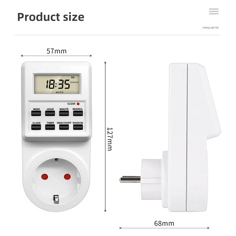 TM03 Digital Timer Socket - 24H Programmable Outlet