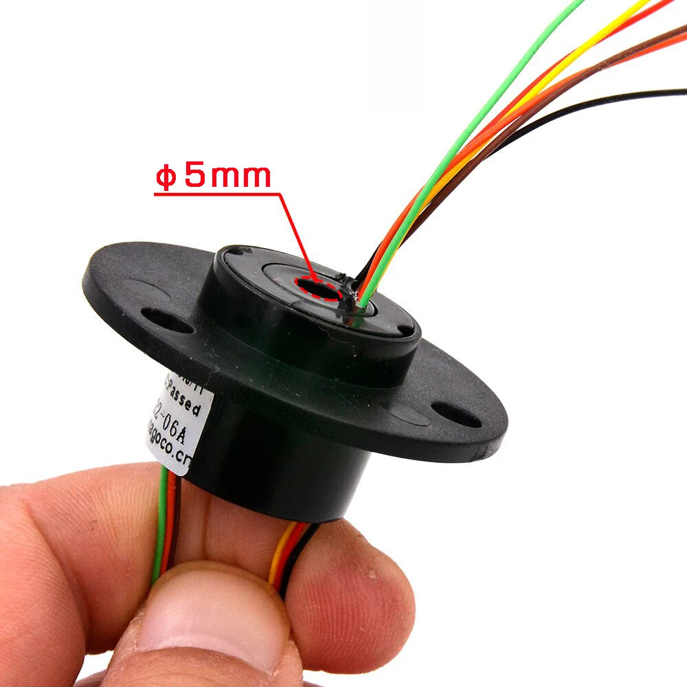 2A Hollow Shaft Slip Ring 5mm Through Hole &ndash; Multi Channel