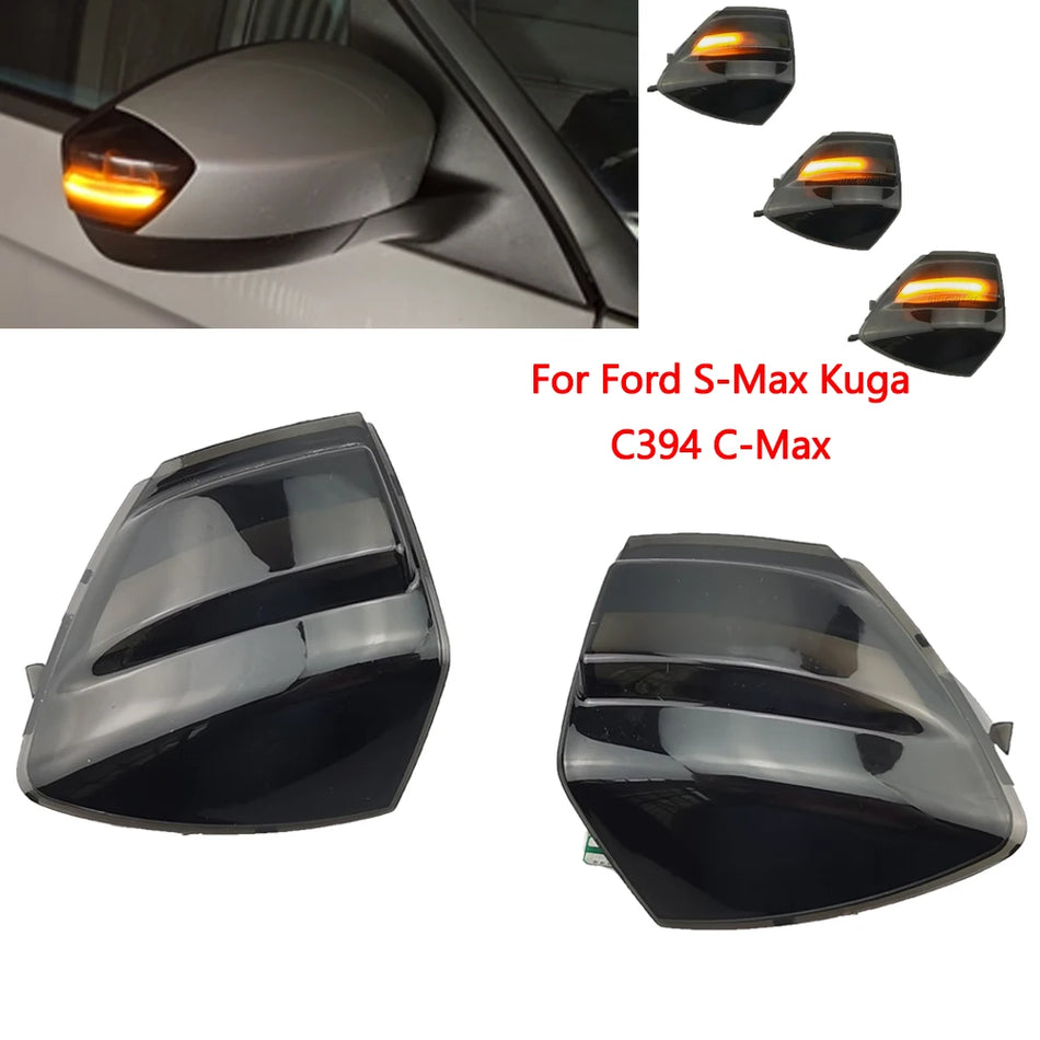 Luz de señal de giro dinámica LED para espejo lateral de Ford S-Max Kuga C-Max