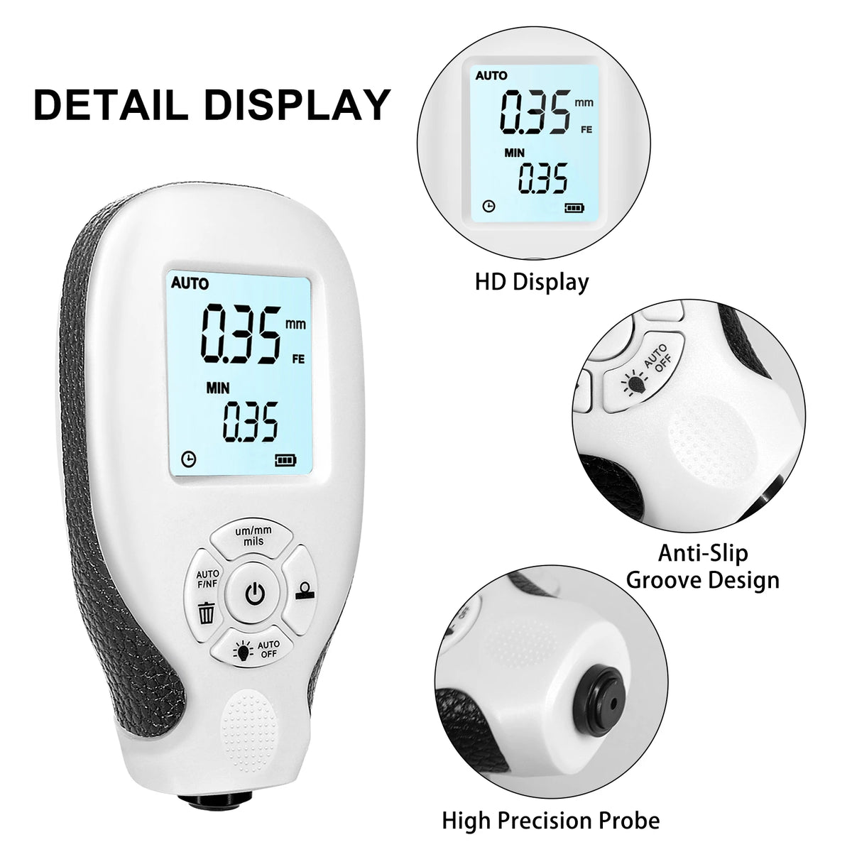 HW-300 Coation Thickness Gauge &ndash; Backlit LCD Display
