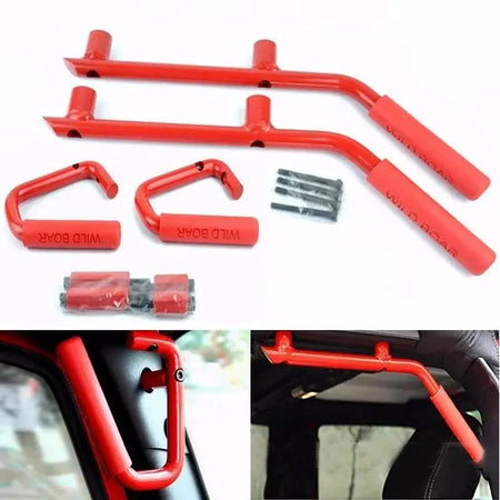For Jeep JK Parts Aluminium Alloy Car Interior Armrest 2/4 Doors Front & Rear Grab Handle For Jeep Wrangler 2007 Up Car Styling by InterCyprus Trading Ltd