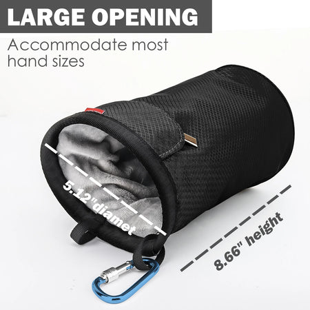 NoEnName_Null Waterproof Rock Climbing Chalk Bag with Zipper Pocket and Adjustable Belt