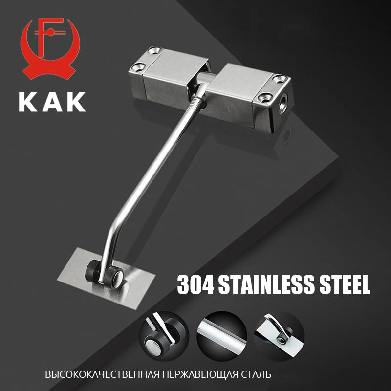 KAK Stainless Door Closer Adjustable Speed 40KG Black