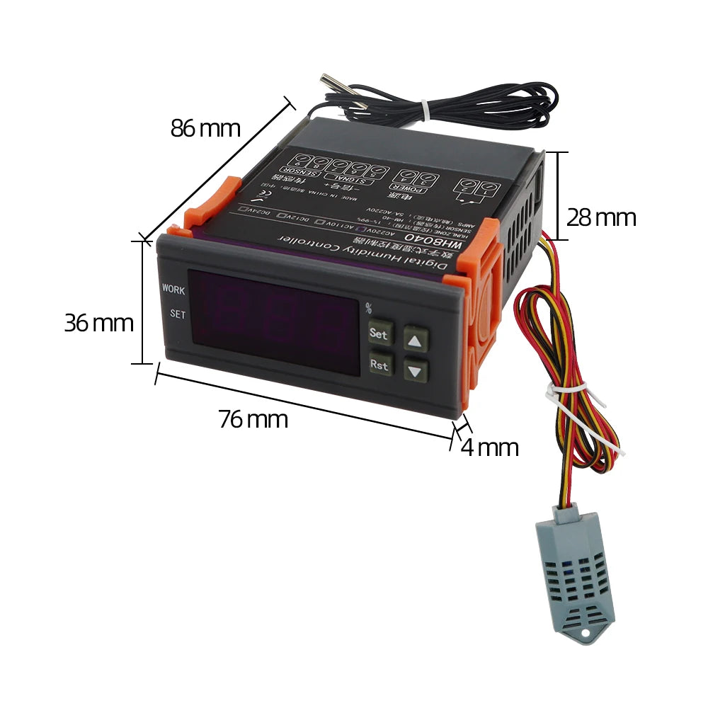 WH8040 Digital Humidity Controller &ndash; Universal Voltage