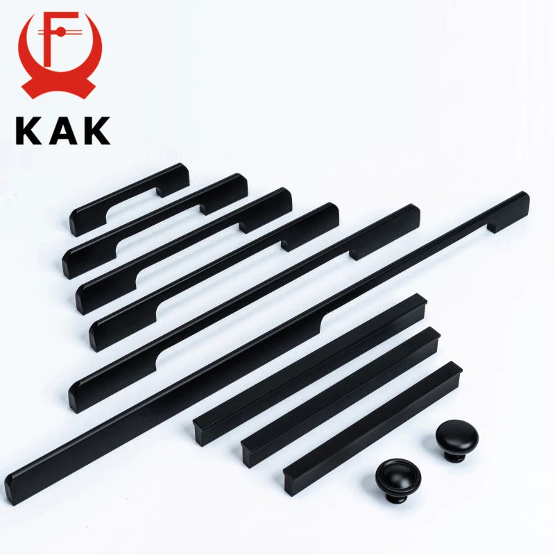 ΚΑΚ Μαύρη Αλουμινένια Κουζίνα Ντουλάπι Χερούλι Συρταριού