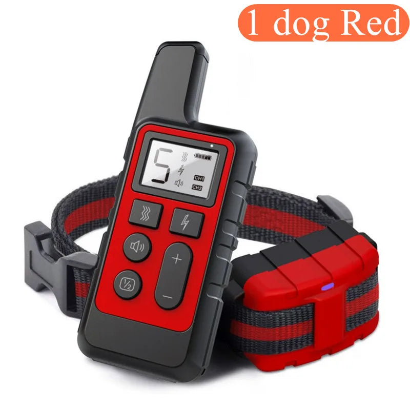New 500m Waterproof Dog Training Collar &ndash; Remote Control 1 dog red
