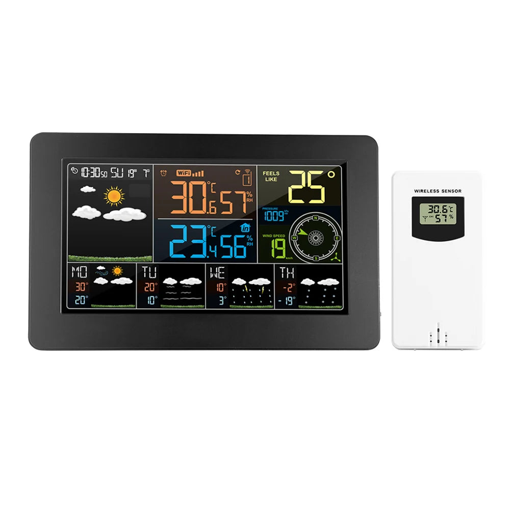 KKMOON FJW4 Smart WiFi Weather Station with Indoor/Outdoor Monitoring and Digital Clock