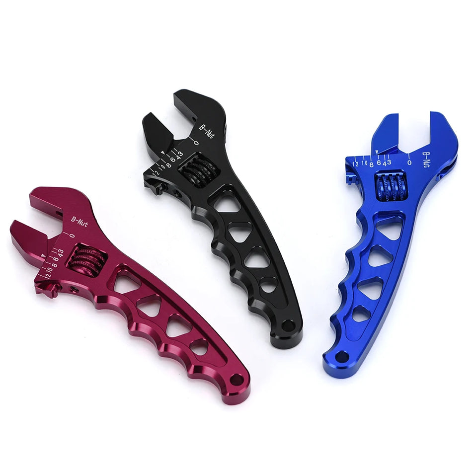 PQY Adjustable Aluminum AN Wrench for AN3 to AN12 Hose Fittings