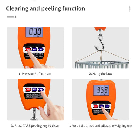 Juanjuan Mini Scales 200kg Hanging Crane Scale &ndash; Heavy Duty