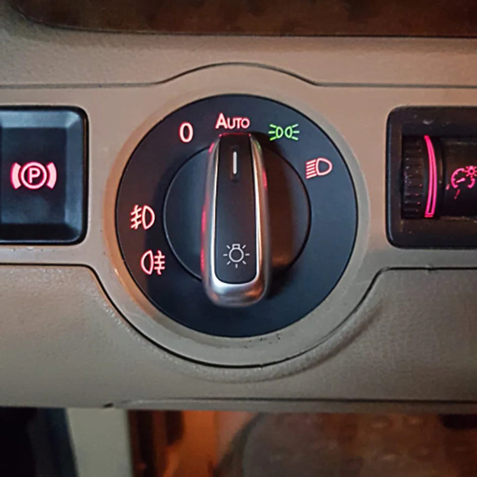 Ajovalokytkin Volkswagen Passat B6/B7:lle kromimuovilla sumuvalokontrollilla