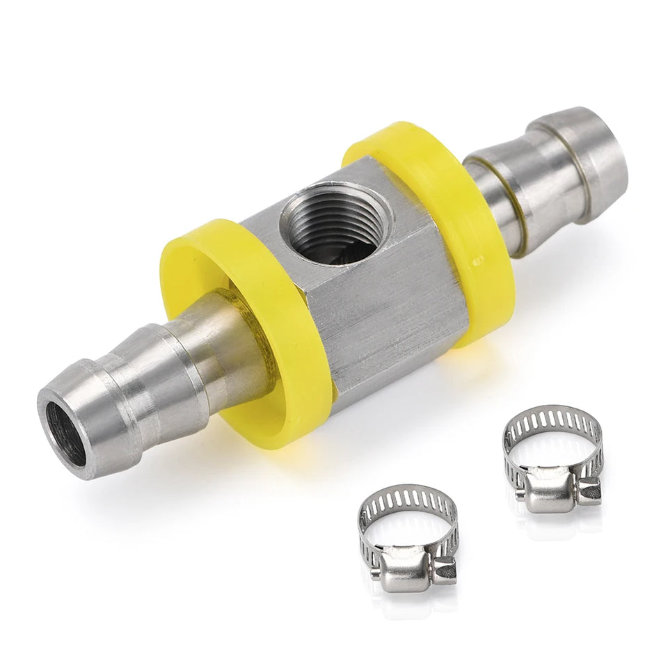 Adattatore a T per tubo del carburante 3/8 1/2 per sensore di manometro della pressione del carburante in acciaio inossidabile 304