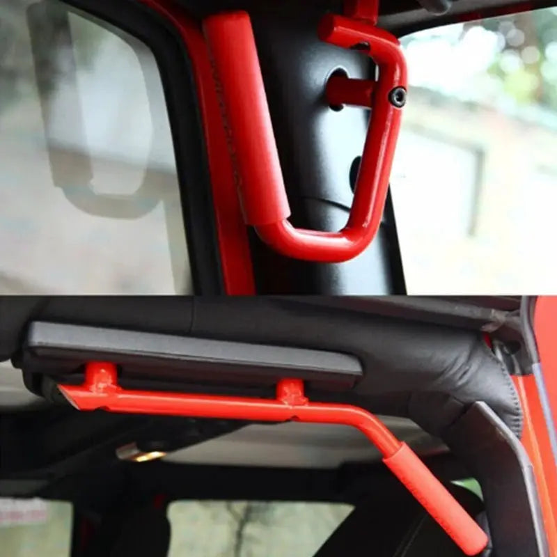 For Jeep JK Parts Aluminium Alloy Car Interior Armrest 2/4 Doors Front & Rear Grab Handle For Jeep Wrangler 2007 Up Car Styling by InterCyprus Trading Ltd