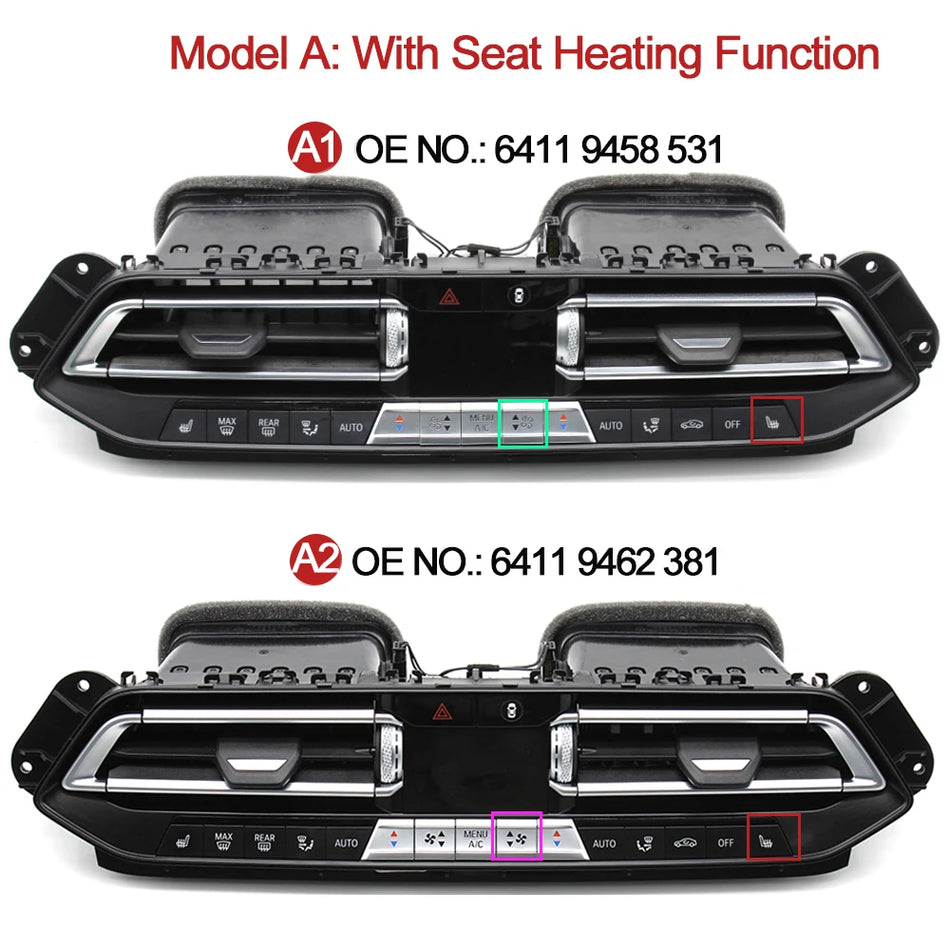 Vent Grille Assembly for BMW X5 X6 X7 Front Central HVAC 2019-2021 G05 G06 G07 PC ABS