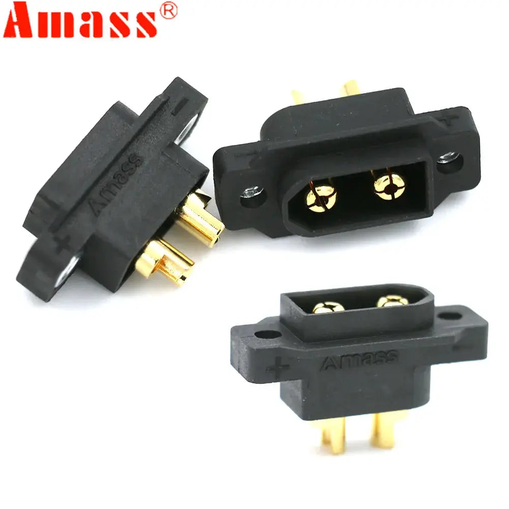 1 / 2 / 5 / 10 / 20 PCS Amass XT60EW-M Mountable XT60E Male Plug Connector for RC Drone Aircraft FPV Racing Drone by InterCyprus Trading Ltd