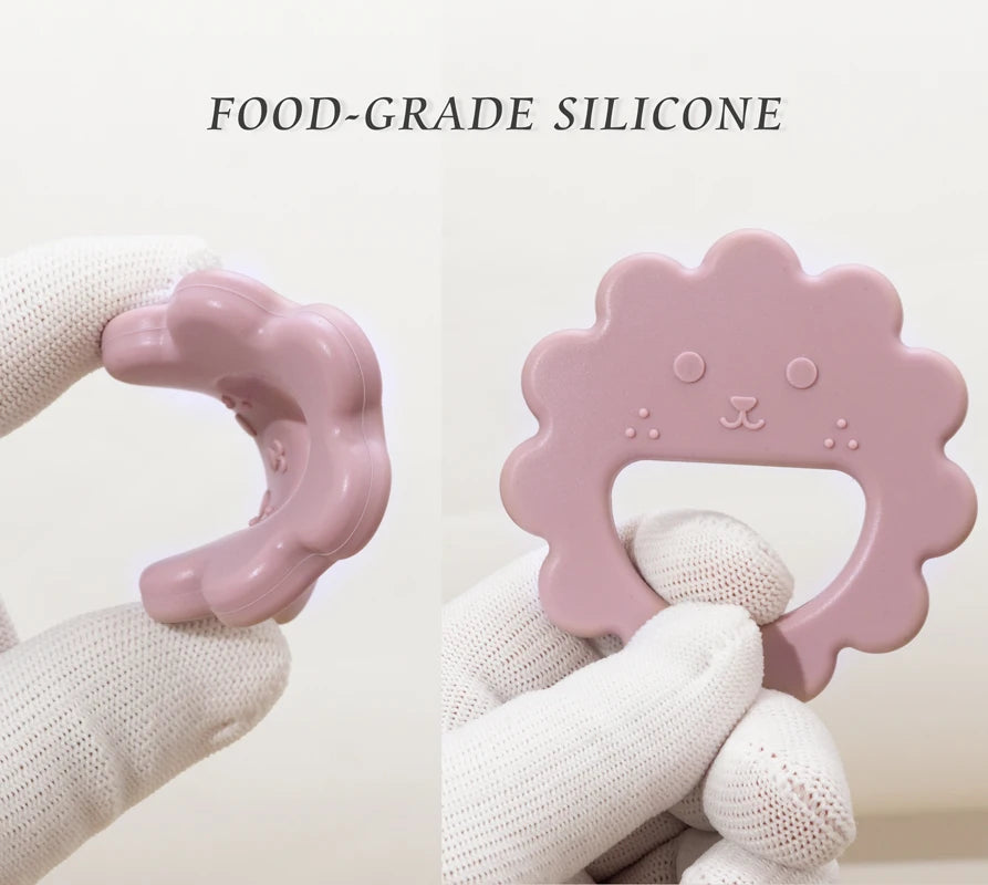 Muslin Life Flower-Shaped Silicone Baby Teether and Thumb Sucking Stopper