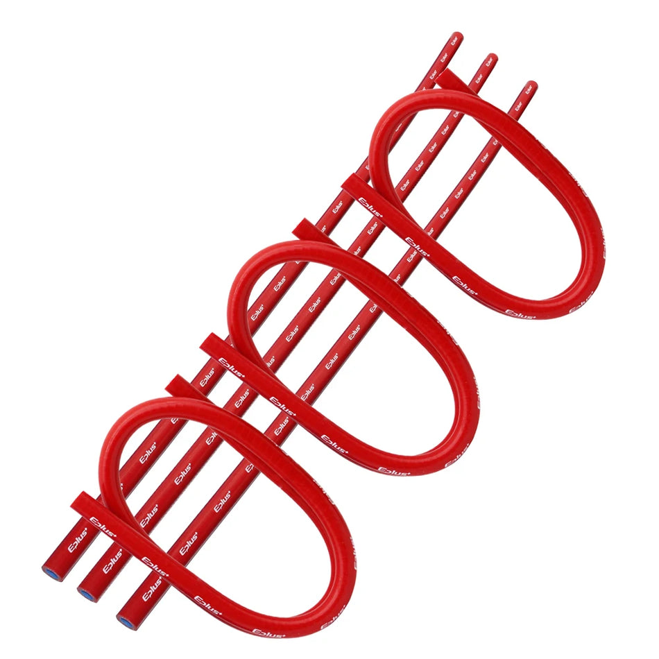 4-Layer Polyester Silicone Hoses, 1m, High-Temp, Car Engine Universal, Red