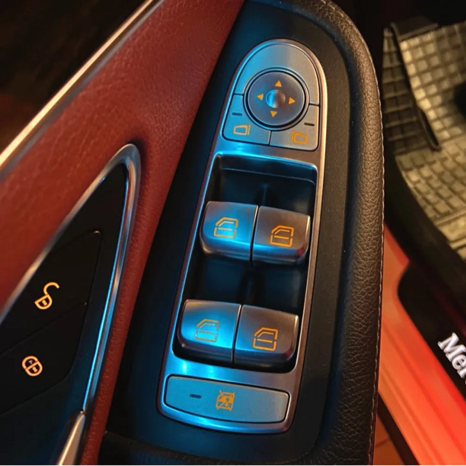 Comutator de fereastră pentru ușa din față cu lumină portocalie pentru Mercedes Benz W205 W222