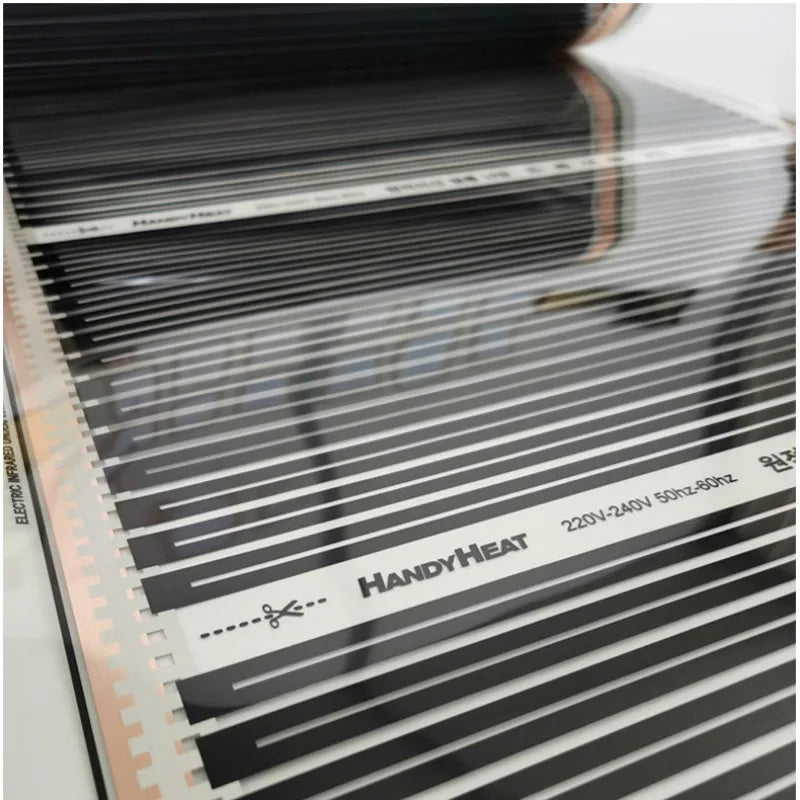 Eco-Friendly 220W Infrared Underfloor Heating Carbon Film Mat - 50cm Width