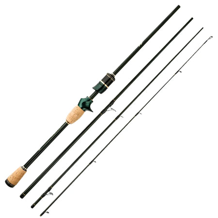CEMREO Carbon Spinning Casting Fishing Rod - Portable Travel Rods 1.8m/2.1m/2.4m Casting / 2.1m