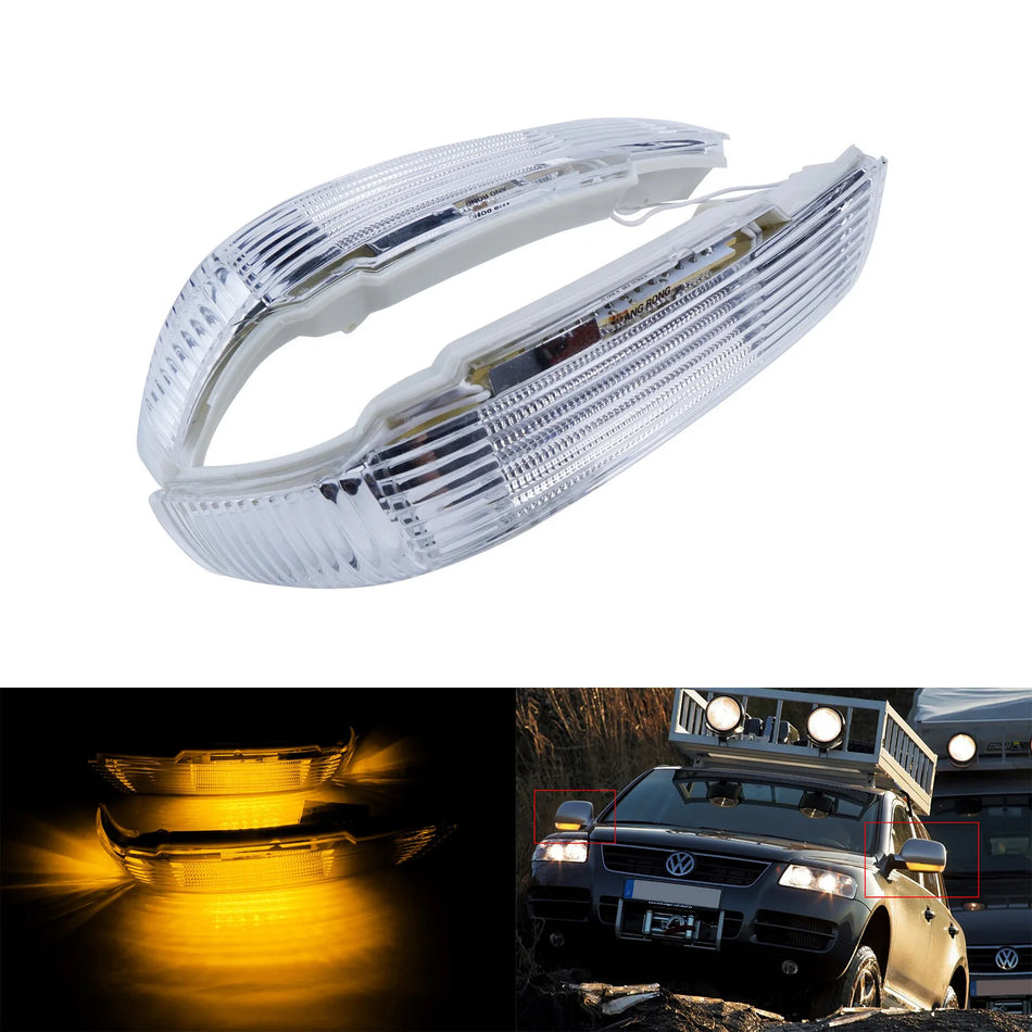 VW Touareg 2003-2007 Wing Mirror Indicator LED Lights, Amber, Left and Right