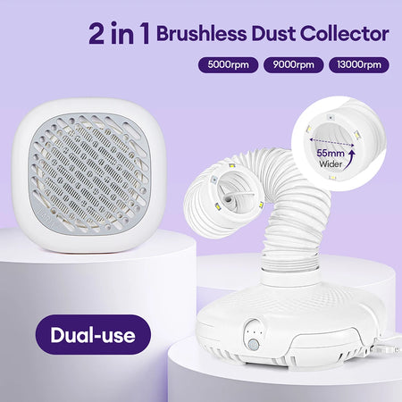 130W Super Suction Nail Dust Extractor &ndash; Powerful Brushless Vacuum Cleaner