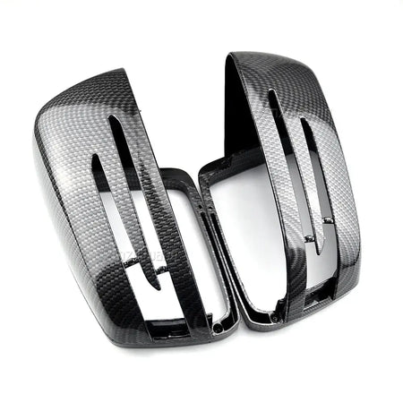 Side Mirror Caps Carbon Fiber Bright Black For Mercedes Benz W204 W212 by InterCyprus Trading Ltd