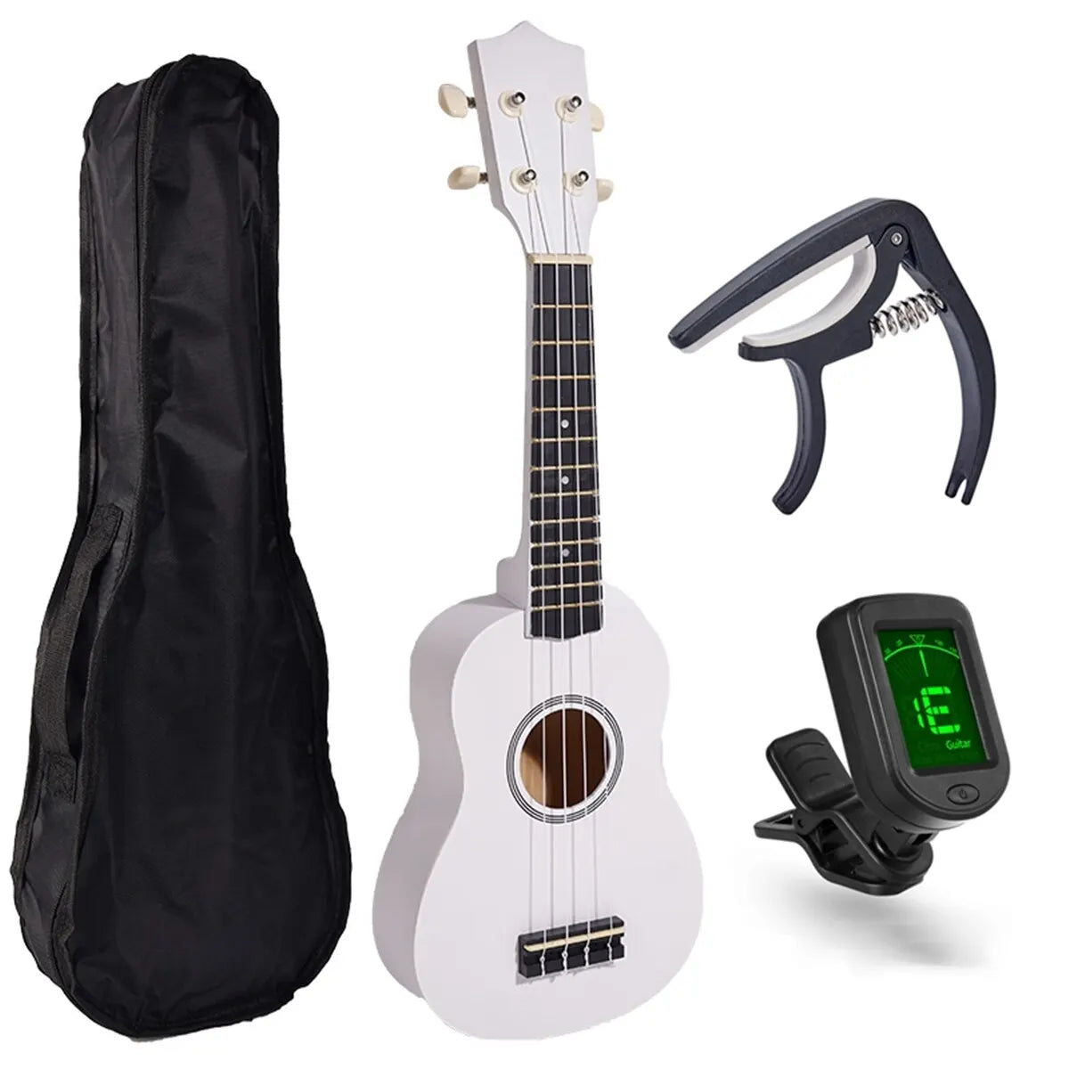 Miwayer Soprano Ukulele &ndash; Beginner Friendly Starter Kit White 21 Inch