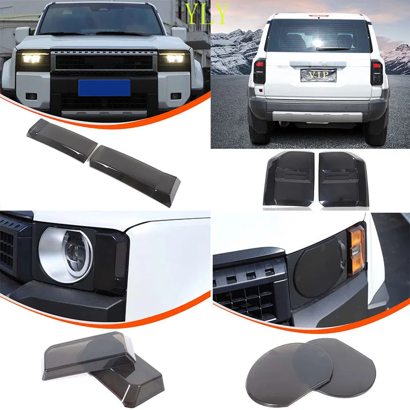 Pegatina de cubierta de luz ABS para Toyota Land Cruiser Prado LC250